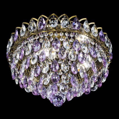 Люстра Грация №1 под бронзу фиолетовая в Саратове Гусь Хрустальный