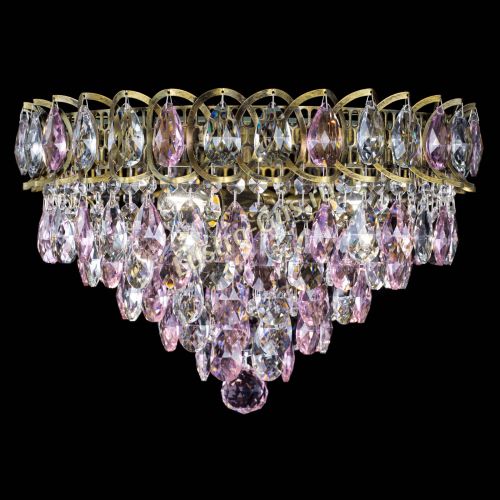 Люстра Грация №1 под бронзу розовая в Саратове Гусь Хрустальный