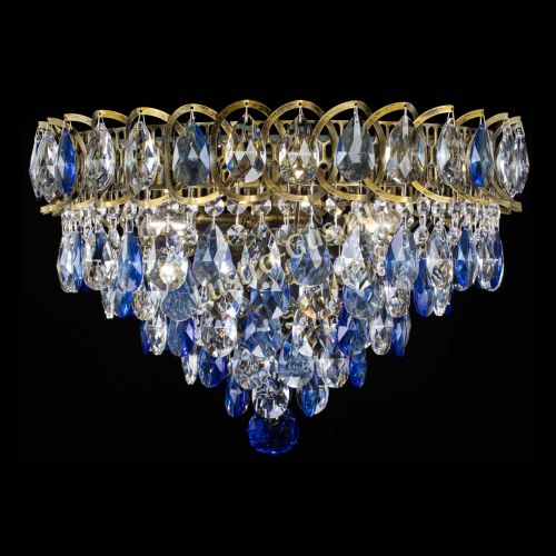 Люстра Грация №1 под бронзу синяя в Саратове Гусь Хрустальный