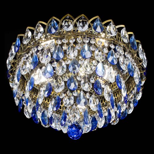 Люстра Грация №1 под бронзу синяя в Саратове Гусь Хрустальный