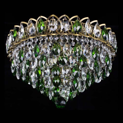 Люстра Грация №1 под бронзу зеленая в Саратове Гусь Хрустальный