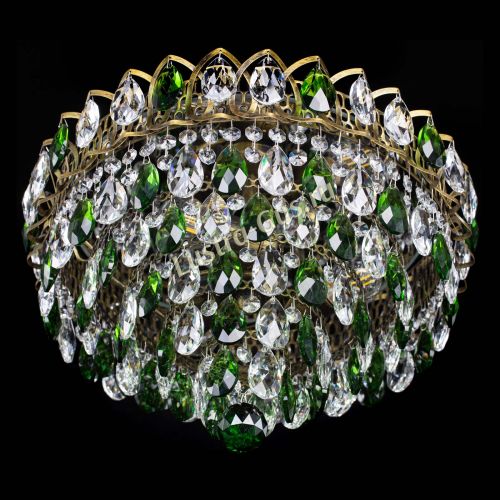 Люстра Грация №1 под бронзу зеленая в Саратове Гусь Хрустальный