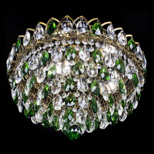 Люстра Грация №1 под бронзу зеленая в Саратове Гусь Хрустальный