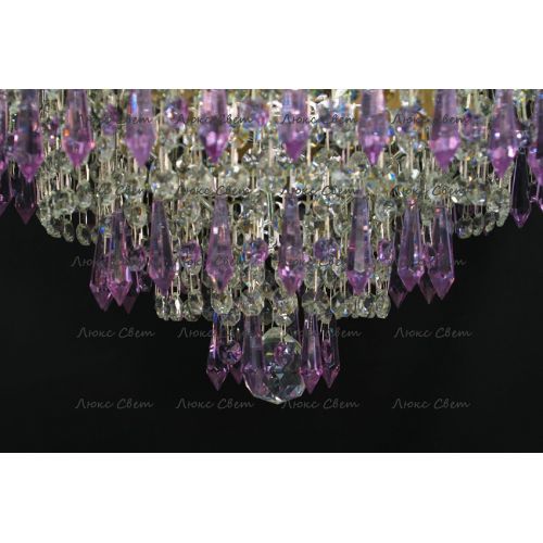 Люстра Ромашка Хризантема фиолетовая большой карашдаш в Саратове Гусь Хрустальный