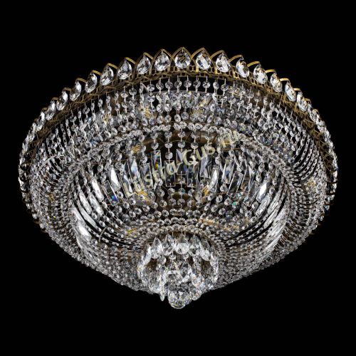 Люстра Хрустальный Каскад №1 700 мм под бронзу в Саратове Гусь Хрустальный