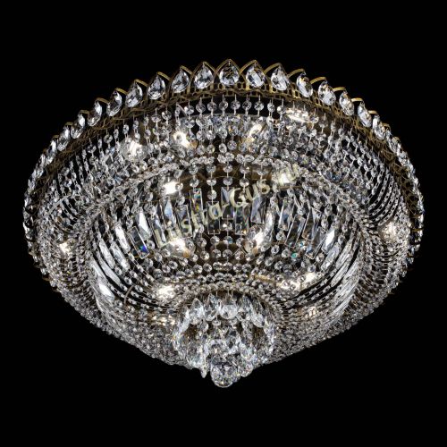 Люстра Хрустальный Каскад №1 700 мм под бронзу в Саратове Гусь Хрустальный