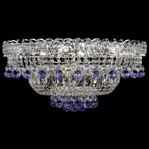 Люстра Хрустальный каскад №3 Шар фиолетовая в Саратове Гусь Хрустальный