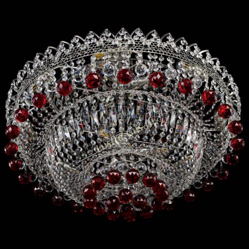 Люстра Хрустальный каскад №3 Шар красная в Саратове Гусь Хрустальный