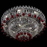 Люстра Хрустальный каскад №3 Шар красная в Саратове