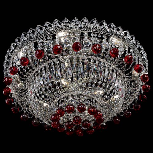 Люстра Хрустальный каскад №3 Шар красная в Саратове Гусь Хрустальный