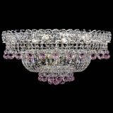 Люстра Хрустальный каскад №3 Шар розовая в Саратове