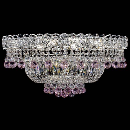 Люстра Хрустальный каскад №3 Шар розовая в Саратове Гусь Хрустальный