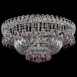 Люстра Хрустальный каскад №3 Шар розовая в Саратове
