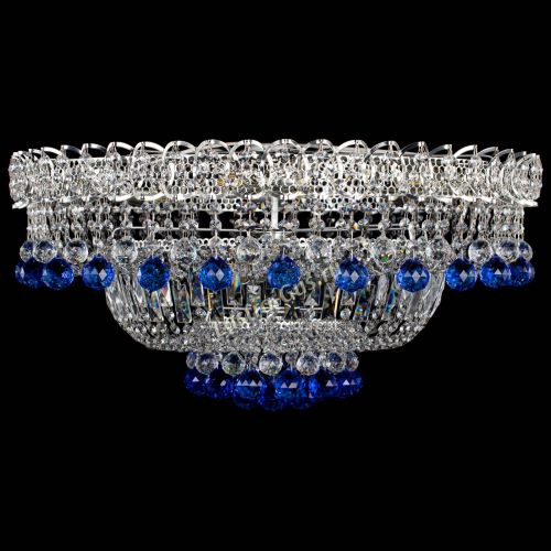 Люстра Хрустальный каскад №3 Шар синяя в Саратове Гусь Хрустальный