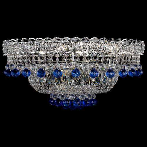 Люстра Хрустальный каскад №3 Шар синяя в Саратове Гусь Хрустальный