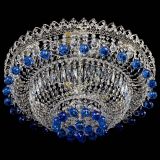 Люстра Хрустальный каскад №3 Шар синяя в Саратове