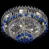 Люстра Хрустальный каскад №3 Шар синяя в Саратове