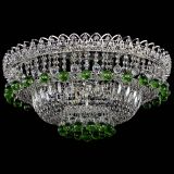 Люстра Хрустальный каскад №3 Шар зеленая в Саратове