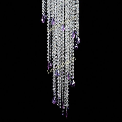Люстра Хрустальный Каскад №5 фиолетовый в Саратове Гусь Хрустальный