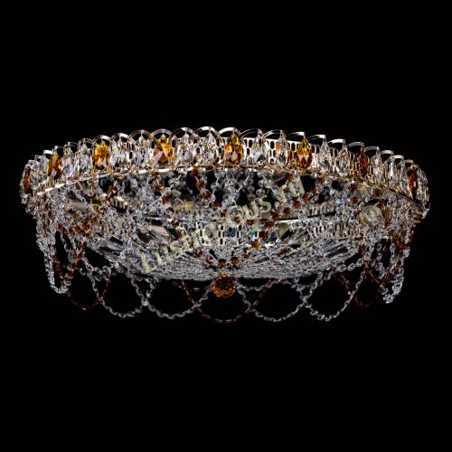 Люстра Каскад Ажур 700 мм чайный в Саратове Гусь Хрустальный