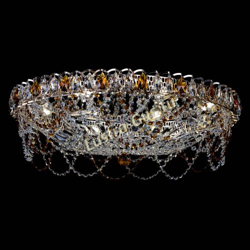 Люстра Каскад Ажур 700 мм чайный в Саратове Гусь Хрустальный