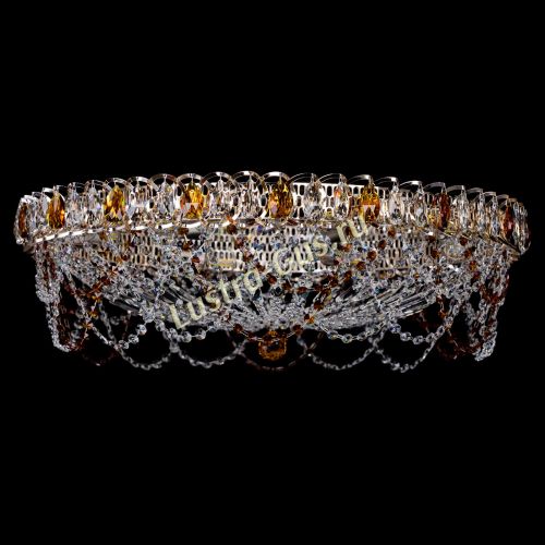 Люстра Каскад Ажур 700 мм чайный в Саратове Гусь Хрустальный