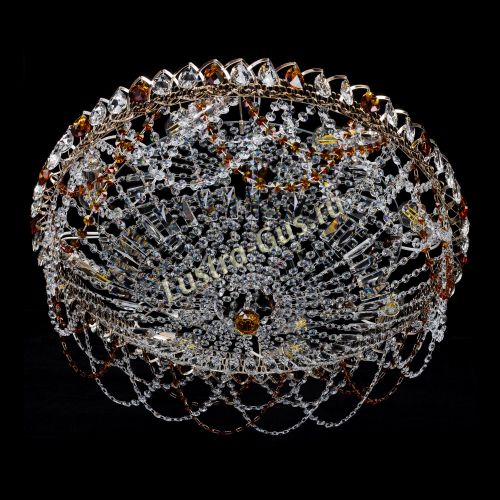 Люстра Каскад Ажур 700 мм чайный в Саратове Гусь Хрустальный