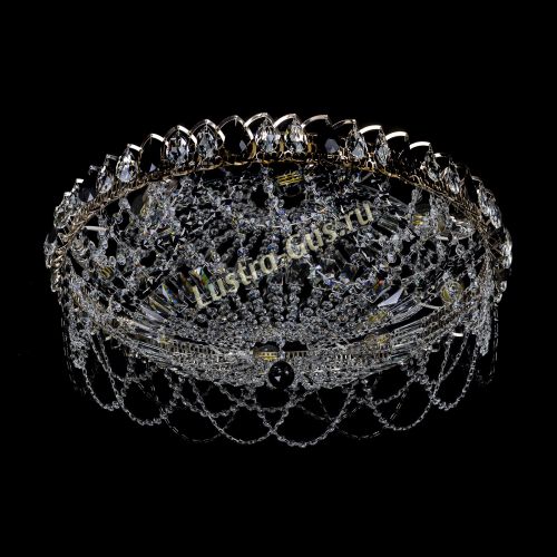 Люстра Каскад Ажур 700 мм черный в Саратове Гусь Хрустальный