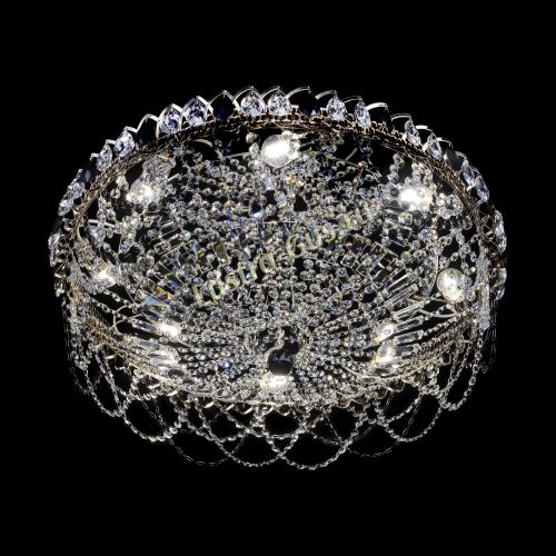 Люстра Каскад Ажур 700 мм черный в Саратове Гусь Хрустальный