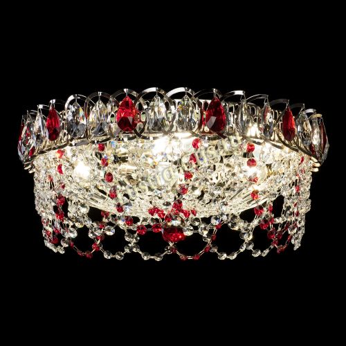 Люстра Хрустальный Каскад Ажур красный в Саратове Гусь Хрустальный