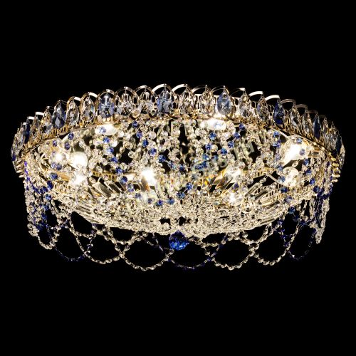 Люстра Каскад Ажур 700 мм синий в Саратове Гусь Хрустальный