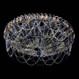 Люстра Каскад Ажур 700 мм синий в Саратове