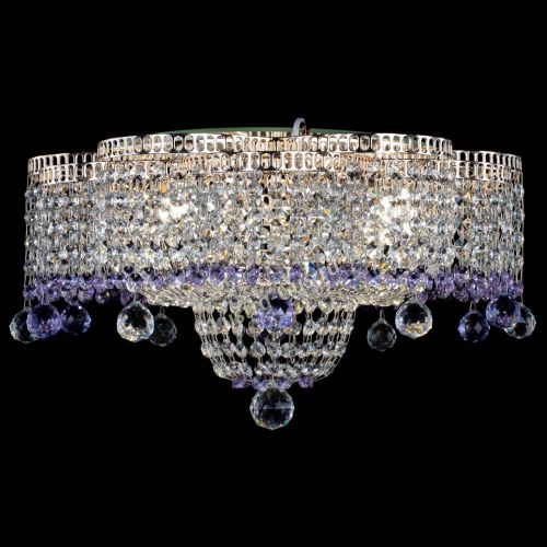 Люстра Камелия №4 фиолетовая в Саратове Гусь Хрустальный