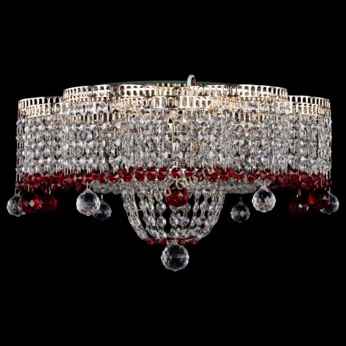Люстра Камелия №4 красная в Саратове Гусь Хрустальный