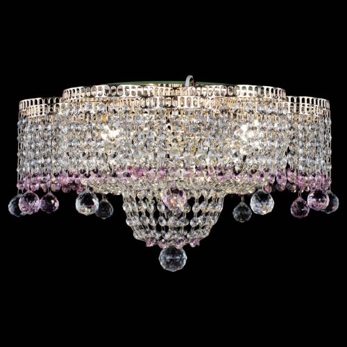 Люстра Камелия №4 розовая в Саратове Гусь Хрустальный