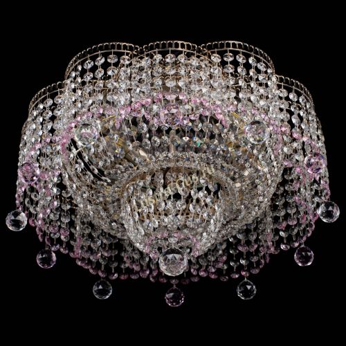 Люстра Камелия №4 розовая в Саратове Гусь Хрустальный