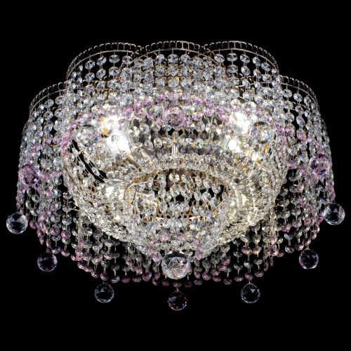 Люстра Камелия №4 розовая в Саратове Гусь Хрустальный