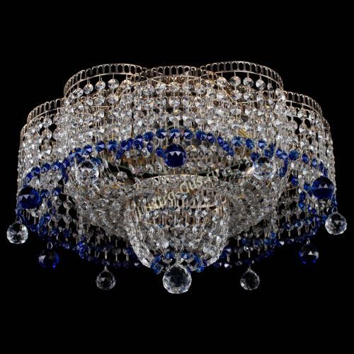 Люстра Камелия №4 синяя в Саратове Гусь Хрустальный
