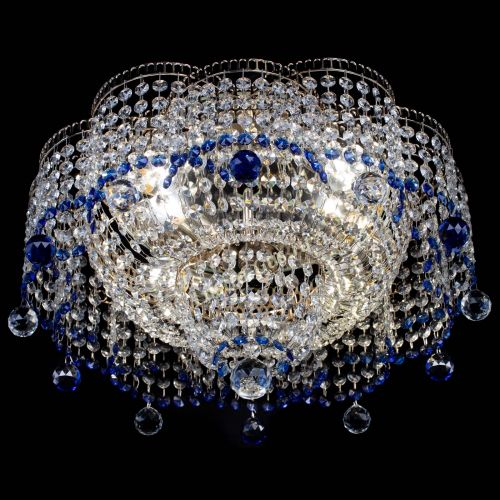 Люстра Камелия №4 синяя в Саратове Гусь Хрустальный
