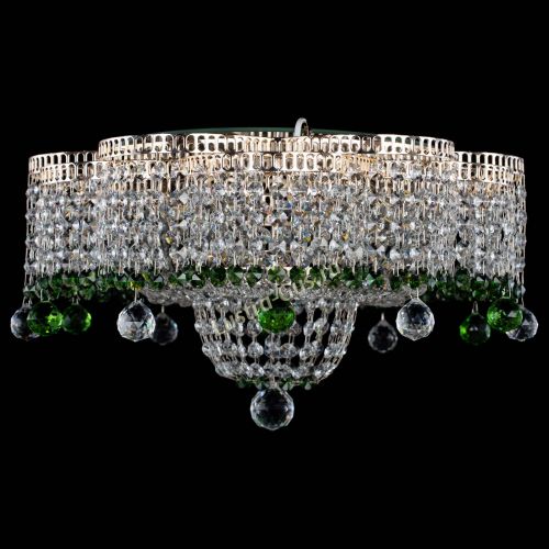 Люстра Камелия №4 зеленая в Саратове Гусь Хрустальный