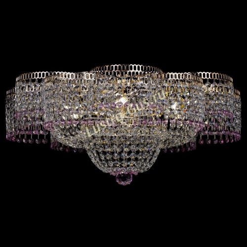 Люстра Камелия №1 розовая, диаметр - 600 мм Гусь Хрустальный