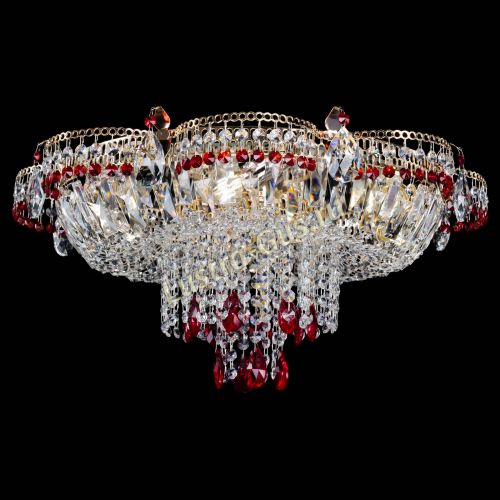 Люстра Камея №1 красная в Саратове Гусь Хрустальный
