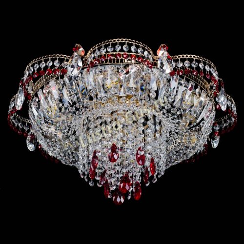 Люстра Камея №1 красная в Саратове Гусь Хрустальный