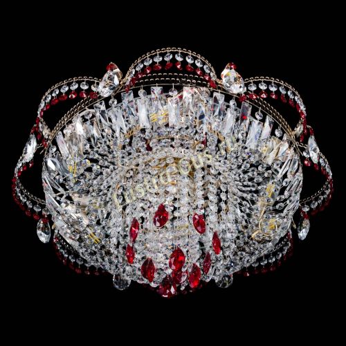 Люстра Камея №1 красная в Саратове Гусь Хрустальный