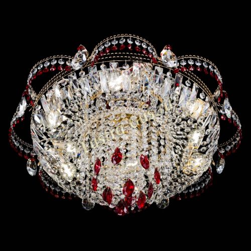 Люстра Камея №1 красная в Саратове Гусь Хрустальный