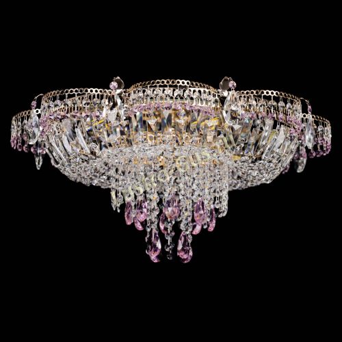 Люстра Камея №1 розовая в Саратове Гусь Хрустальный