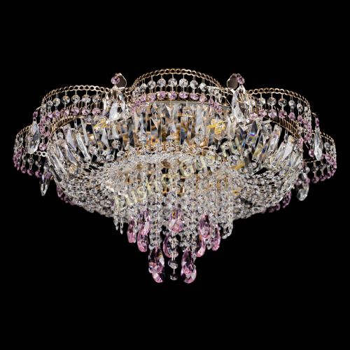 Люстра Камея №1 розовая в Саратове Гусь Хрустальный