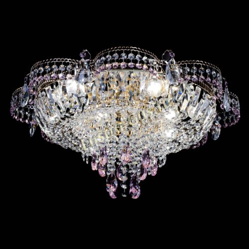 Люстра Камея №1 розовая в Саратове Гусь Хрустальный