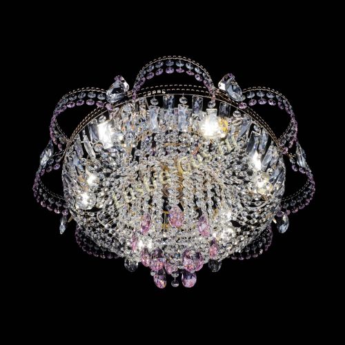 Люстра Камея №1 розовая в Саратове Гусь Хрустальный