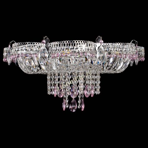 Люстра Камея №1 розовая в Саратове Гусь Хрустальный